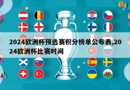 2024欧洲杯预选赛积分榜单公布表,2024欧洲杯比赛时间