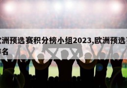 欧洲预选赛积分榜小组2023,欧洲预选赛排名